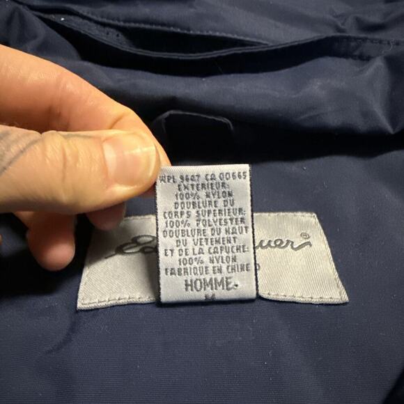 Eddie Bauer Men’s Plus Weatheredge Waterproof Rain Hooded Blue Jacket Size M - Picture 4 of 15